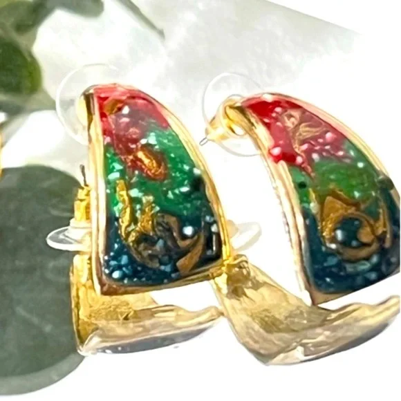 Vintage Colorfully Women’s Earrings​​​​​​​​​​​ - Picture 2 of 5